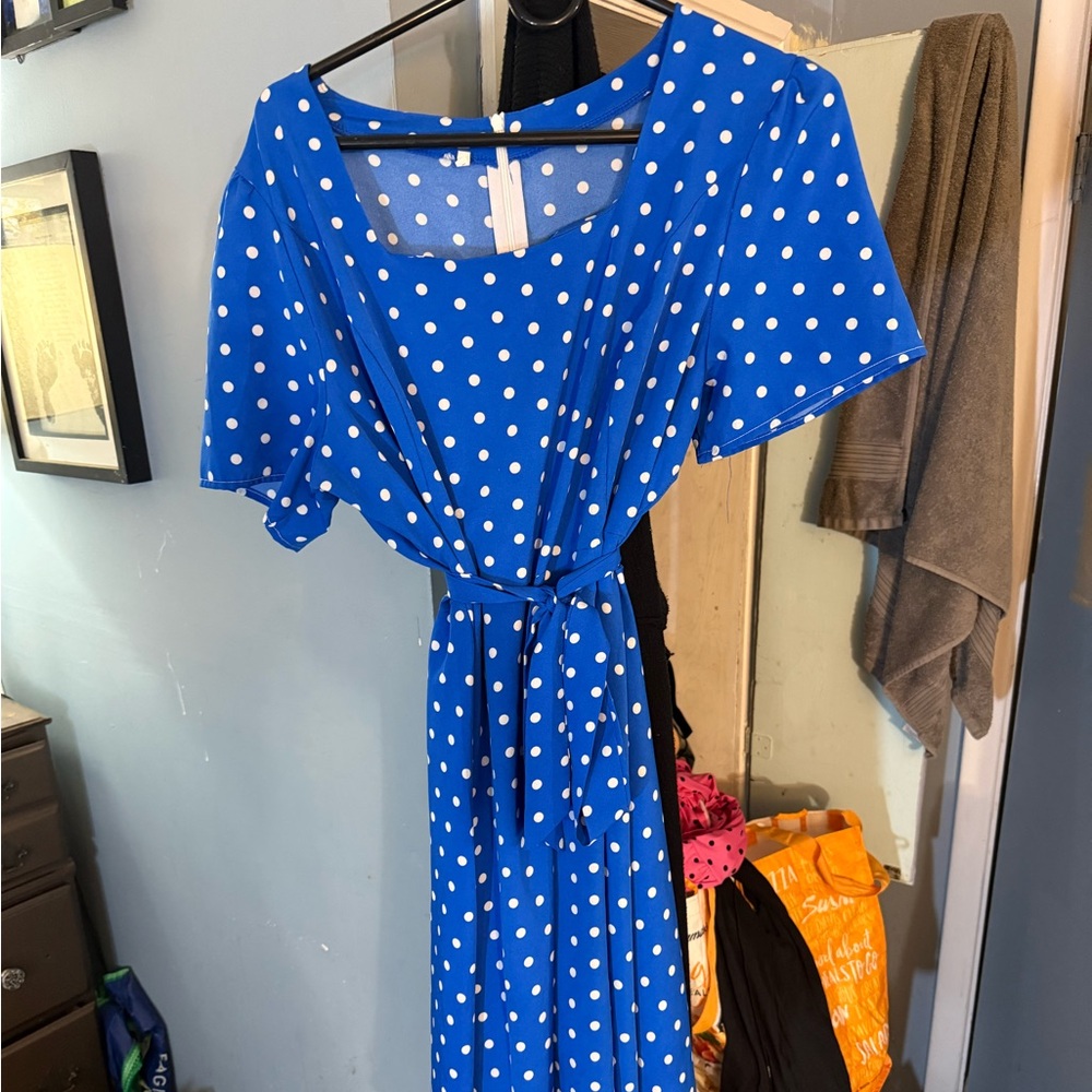 Blue Polka Dot Dress